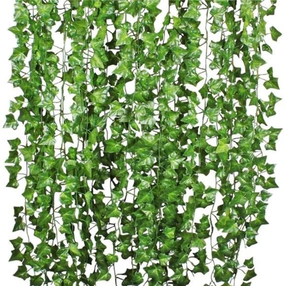 84 Feet 12 Strands Artificial Ivy Leaf Plants Vine Hanging Garland Fake Foliage - Picture 1 of 7